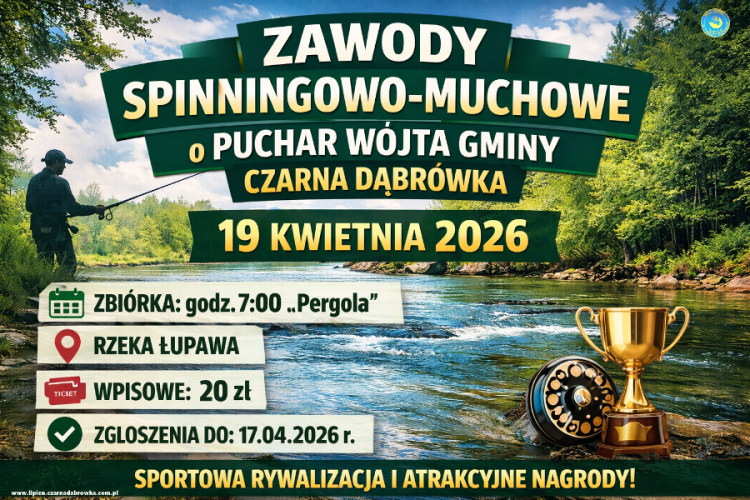Otwarte Zawody Spinningowo-Muchowe o Puchar Wójta Gminy Czarna Dąbrówka